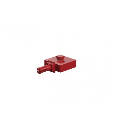 Bloque con eje fijo para rueda, rojo