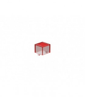 Capuchón de color para lámpa, rojo