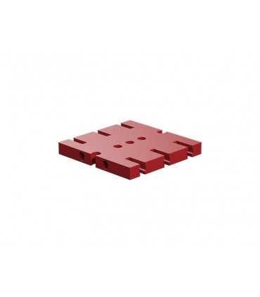 Placa base de construcción 45x45, rojo